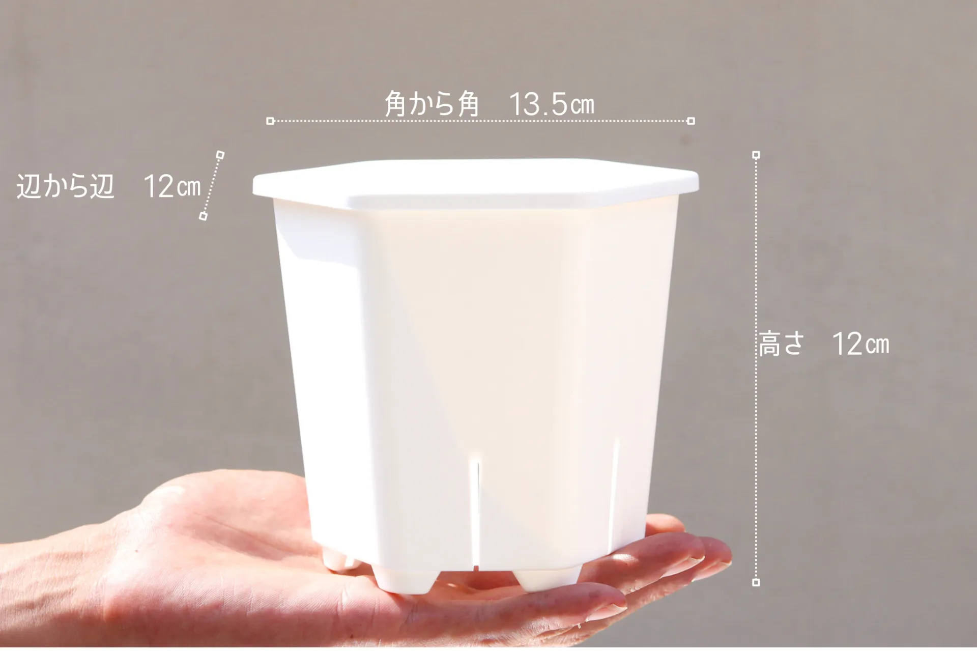 4号鉢　HexaPot　白