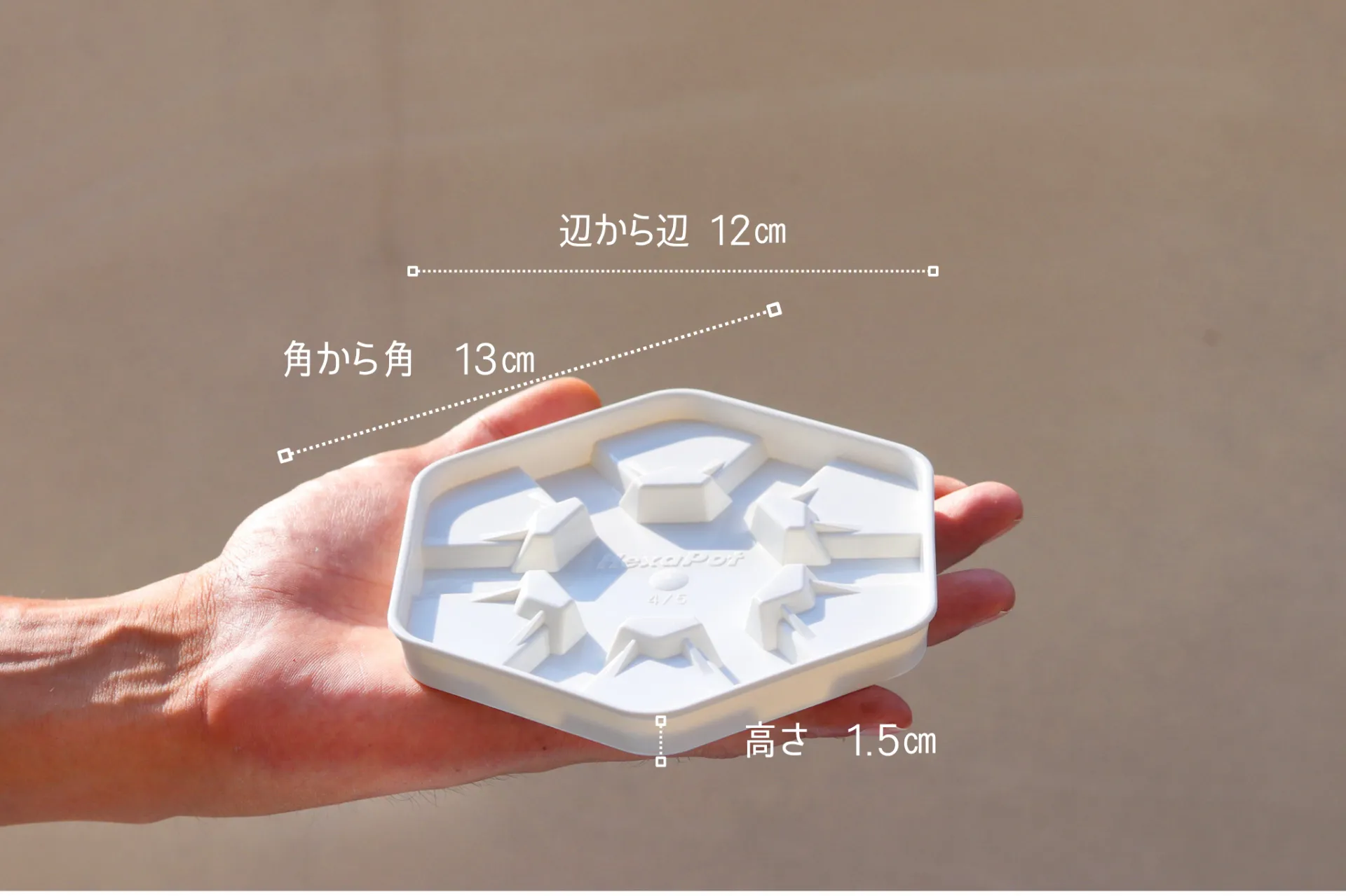 受皿　HexaDock　白　for4/5号